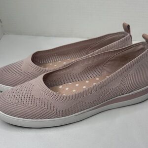 Aubrey Lynn Pink Knit Ballet Flat With Memory Foam Insole Size 10